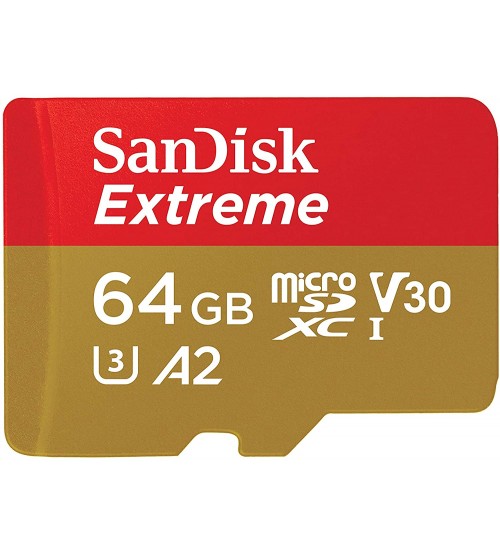SDSQXA2 - SanDisk 64GB Extreme microSD UHS-I U3 A2 160MB/s